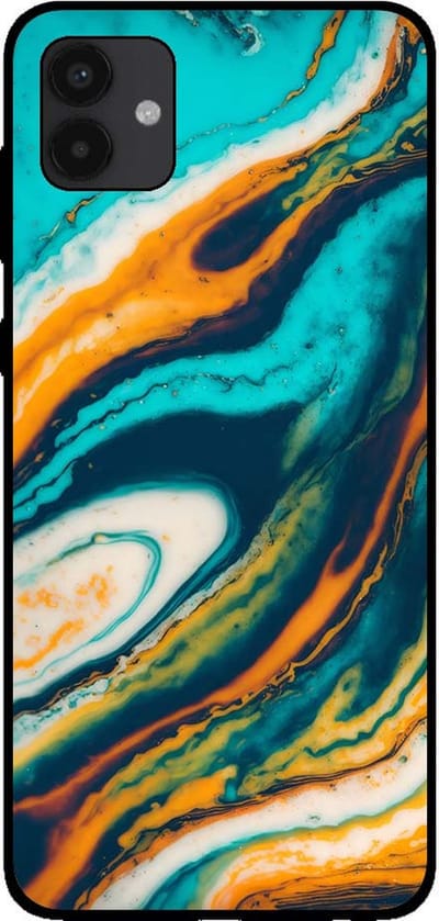 Smartphonica Telefoonhoesje voor Samsung Galaxy A04 marmer look - backcover marmer hoesje - Groen geschikt voor Samsung Galaxy A04