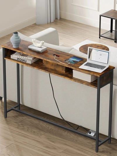 Bijzettafel - Bijzettafels - Bijzettafeltjes Woonkamer - Bijzettafel Bank - Smalle Consoletafel - Entree Tafel - Tafel - Tafeltje - Side Table - Sidetable