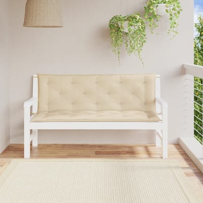 vidaXL - Tuinbankkussens - 2 - st - 150x50x7 - cm - oxford - stof - beige