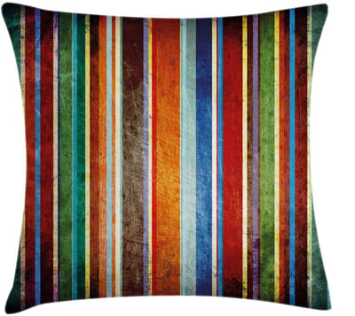 ABAKUHAUS Gestreepte kussenhoes – Retro banden – 40x40 cm – Meerkleurig