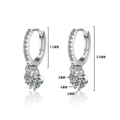 Aramat Jewels | Oorringen | Sprankelende Zilveren Oorringetjes met Transparante Zirkonia | | | |6mm | Zilver | Kinderen, Volwassenen | Verkleurd niet