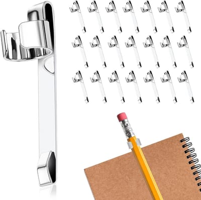 Metalen Paperclips voor Balpen en Potlood, Draagbaar en Glijdend voor School, Klaslokaal en Notitieboek, Perfect voor Studenten