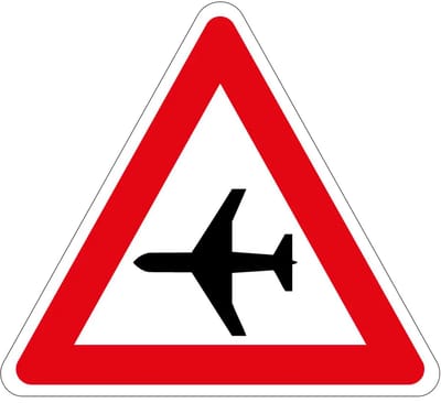 Laagvliegende vliegtuigen bord - J30 | gecoat dibond materiaal | 15 cm