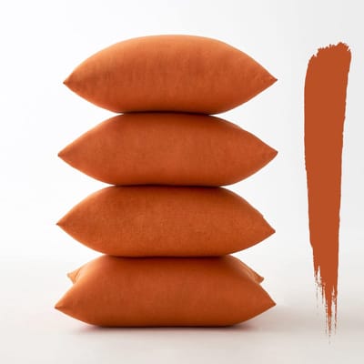 VT Goods - Kussenhoes voor buiten - Waterdicht - Decoratief - Oranje - 45 x 45 cm - Geschikt voor tuin en balkon
