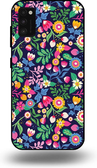 Smartphonica Telefoonhoesje geschikt voor Samsung Galaxy A41 met bloemen opdruk - TPU backcover case flower design geschikt voor Samsung Galaxy A41