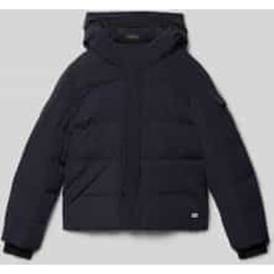 Regular fit gewatteerd jack met logo-applicatie, model 'Camden'