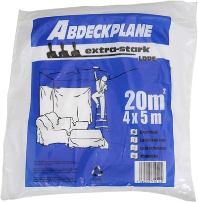 Sterke Transparante Afdekfolie LDPE 50 My - 4 x 5 Meter voor Schilderwerk en Renovatie