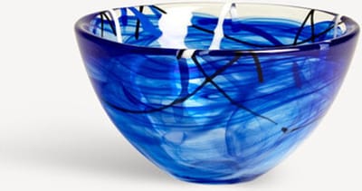 Kosta Boda Contrast Schaal blauw - diameter 160mm