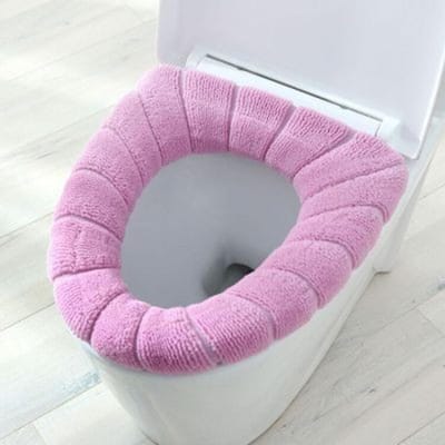 Huishoudelijke Toiletbrilhoes Mat 30cm Badkamer Toiletmat Kussen Met Handvat Dikker Zacht Wasbaar Closestool Warmer Hoezen roze