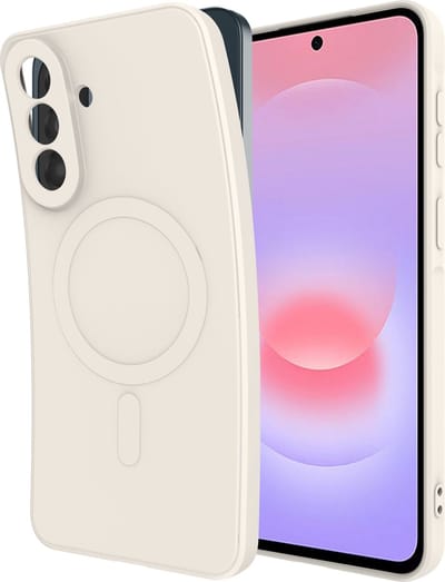 Just in Case hoesje geschikt voor Samsung Galaxy A37 Hoesje geschikt voor MagSafe - Color Backcover - Ivory