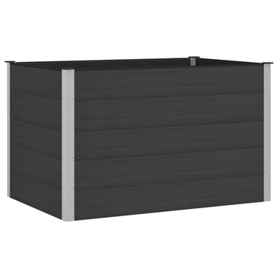 vidaXL Verhoogde plantenbak Zwart 150 x 100 x 91 cm WPC en Aluminium