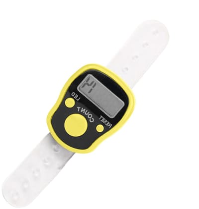 Handmatige Teller - Digitale Clicker - Activiteiten Tellen - Energiebesparend Mechanisme - Compact Ontwerp - Geel