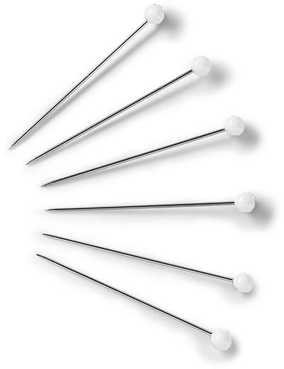 PRYM Glaskopspelden staal 0,80x48mm zilverkleurig wit 029248 - Glas- en kopspelden - Prym