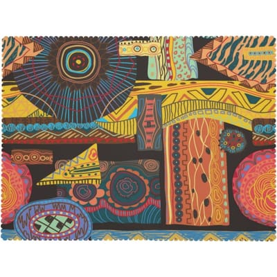 Afrikaans Tafelkleed Etnisch Stammen Kleurrijk Kunst Geometrisch Tafelkleed Kreukbestendig Keuken Eetkamer Feest Decoratie 90x140cm brown