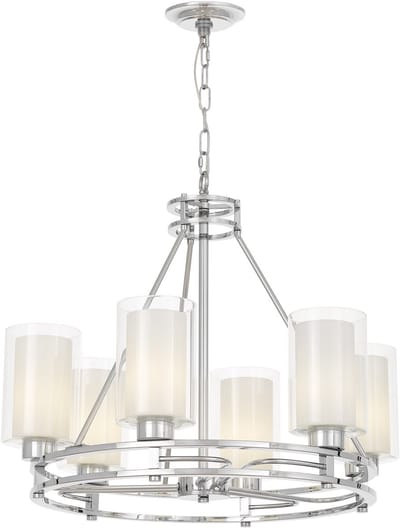 Lumina Deco Marietta W6 Hanglamp - Modern Glamour Chroom