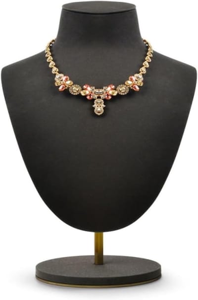 Ketting Display - Sieraden Buste - Sieraden Presenteren - Verstelbare Haak - 21x28x38cm - Koffie