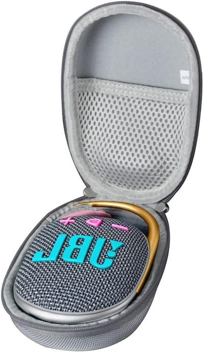 Draagbare Hardcase voor JBL Clip 4 en Clip 5 - Bescherming voor Mini Bluetooth Speaker (Grijs)