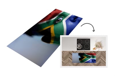 Keukenloper - Loper keuken - Vlag van Zuid-Afrika - 120x50 cm - Keukenloper vinyl