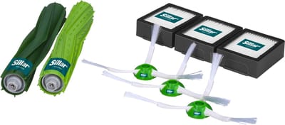 Sillar, stofzuiger accessoirekit, vervangingen, geschikt voor iRobot Roomba i7 i7+/i7 Plus serie E5 E6 E7, 3 stofzuigfilters + 3 veegborstels + 2 rubberen borstel, voor meerdere oppervlakken, 8st