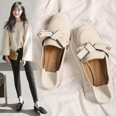 Doudou Schoenen Damesschoenen Damesschoenen Nieuwe Lente Twee Draag Eén Pedaal Luie Internetberoemdheid Platte Tide Schoenen 41 gray