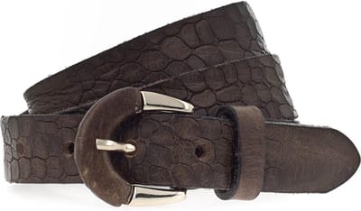 b.belt Leren Riem Charleen Belt W75 Oliv Bruine