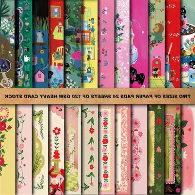 Creatieve Dieren Scrapbook Papier - 24 Vellen Decoupage Bladen voor Album, DIY Knutselaccessoires en Scrapbooking Materialen met Diverse Patronen