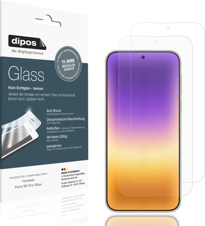 dipos – 2x Matte Pantserfolie geschikt voor Huawei Pura 90 Pro Max | 9H Screenprotector