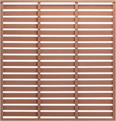 Omheiningsplaat Tuin - Hekwerk Paneel - Buiten Afscheiding - Onderhoudsvrij Composiet - 180 x 180 cm - Bruin