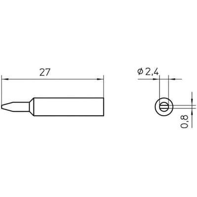 Weller XNT B Soldeerpunt Beitelvorm Grootte soldeerpunt 2.4 mm Lengte soldeerpunt: 2.4 mm Inhoud: 1 stuk(s)