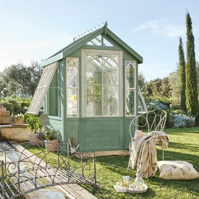 LOBERON Tuinhuis Anyós groen/wit
