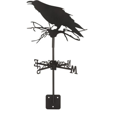 Weervogel Kraai Ornament Windvaan Weervogel IJzer Metaal Weervaan voor Buiten Tuin Boerderij Decoratie