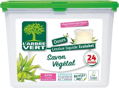 L'Arbre Vert Vloeibare Wasdoseringen - Plantaardige Zeep - 635 g - 24 wasbeurten