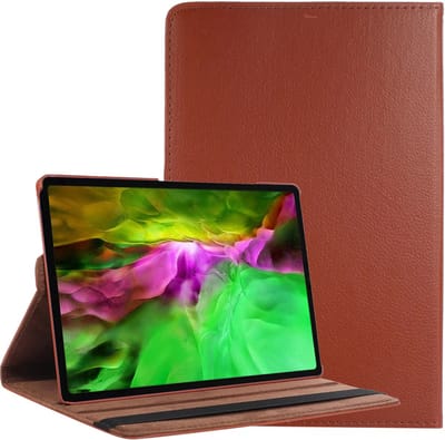 Hoesje Geschikt voor Samsung Galaxy Tab A8 - 360 Graden Draaibare Hard Cover Case - Tablet Hoes Draaibaar - Bruin