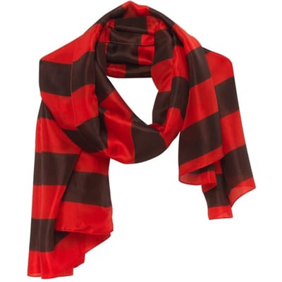 American Vintage Scarf Mariniere Marron Rouge Size: OS | Scarves Outlet | Dames | Rood