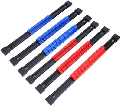 Socket Organizer Set - Tray Holder - Gereedschap Opbergen - 86 Clips Capaciteit - 35cm Lengte - Blauw Rood