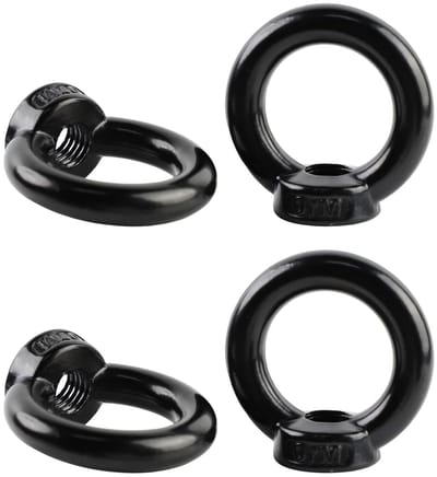 Set van 4 RVS M10 Ringmoeren voor Ophangaccessoires, Bloempotten en Decoratieve Planken - Duurzaam en Sterk