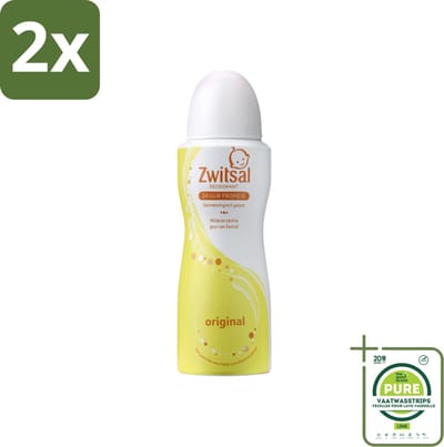 Zwitsal Deodorant Original 100 ml - Voordeelverpakking - 2 stuks - Zwitsal deodorant spray - Fris geurend