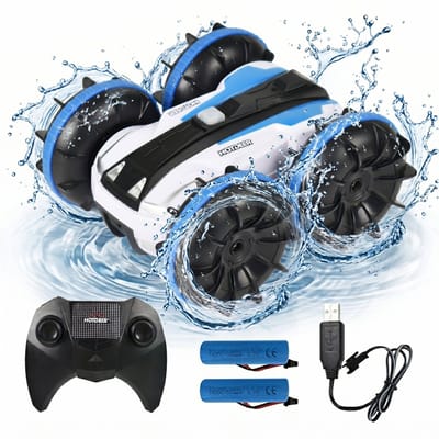 Kiddel RC Bestuurbare Auto en Boot - Afstandsbestuurbare Auto All Terrain - Radiografisch - Waterdicht - Met 2 Accu's voor Jongens en Meisjes