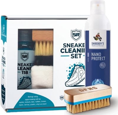 De Sneaker Reiniger® Sneaker Cleaner Set met By Pirri Protect Spray – Schoenverzorging & Impregneerspray voor Schoenen – Reinigen en Beschermen