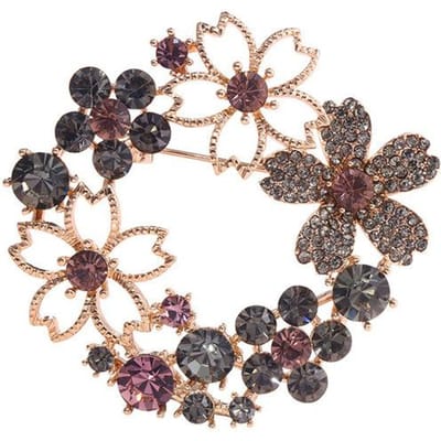Strass Bloem Broches Voor Bruiloften Kantoor Elegante Plant Broche Spelden Voor Vrouwen En Mannen Sieraden Corsage Spelden Broche gray