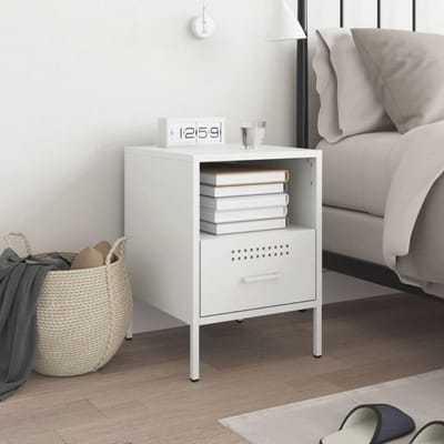 Sidetable 36x39x50.5cm van koudgewalst staal - Zijdetafel, Wandtafel, Nachttafel