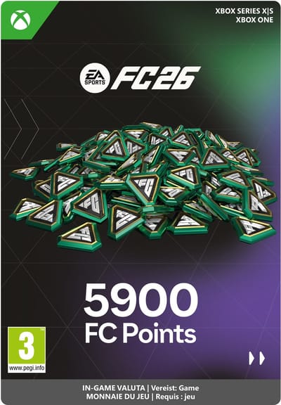 EA Sports FC 26 - FC Points 5900 - Xbox Series X|S/Xbox One - Currency - Niet beschikbaar in België