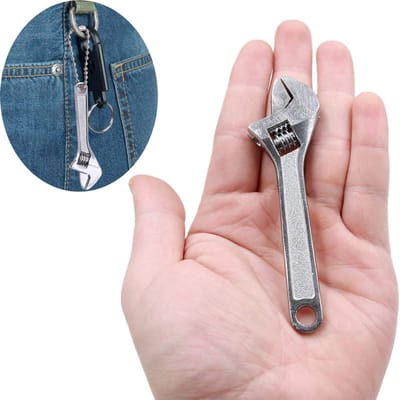 Moersleutel Verstelbaar - Mini verstelbare dopsleutel - Gootsteen Sleutel - Kraan Sleutel - 4 inch - gesmeed metaal - Kraan Gereedschap - hulpmiddel - zilver