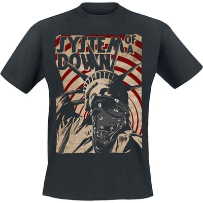 System Of A Down T-shirt - Liberty Bandit - S tot XXL - voor Mannen - zwart
