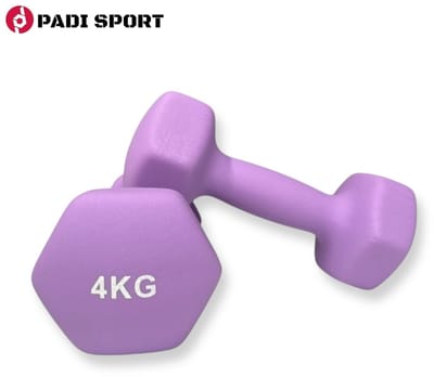 Padisport - Dumbells 4 Kg - Halter - Gewichten Set Halters - Gewichten 4 Kg - Paars - Gewichten - Dumbells - Halters - Gewichtjes 4 Kg