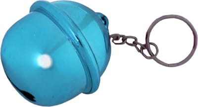 Sleutelhanger - Bel groot - Blauw - 4,5cm