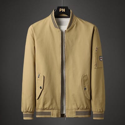 Vestes Printemps et Automne Hommes Automne Coton Pur Vestes de Travail Hommes Col Baseball Lavées Vestes Décontractées Belles Hauts Chauds 5XL brown