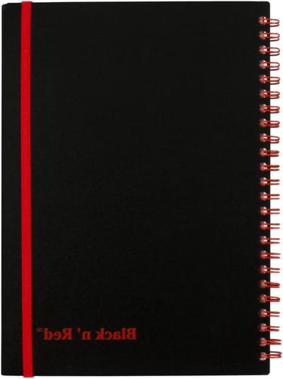 Zakelijke Notitieboeken - Schrijfblokken - Professioneel Notities Maken - Inktwerend Papier - A5 Formaat - Zwart Rood
