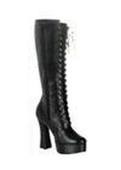Pleaser - ELECTRA-2020 Kniehoge laarzen - US 7 - 37 Shoes - Zwart