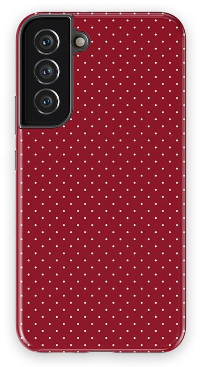 Micro Dots Tough Hoesje Samsung Galaxy S22 Plus | Geschikt Voor Mag | Stippen Motief Backcover Samsung Galaxy S22 Plus Red Velvet